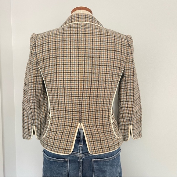 Y2K Vintage Juicy Couture Plaid Wool Blazer size Small deadstock - Picture 7 of 11